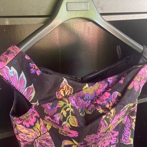 Adrianna Papell black jacquard off shoulder, cocktail dress, size 2